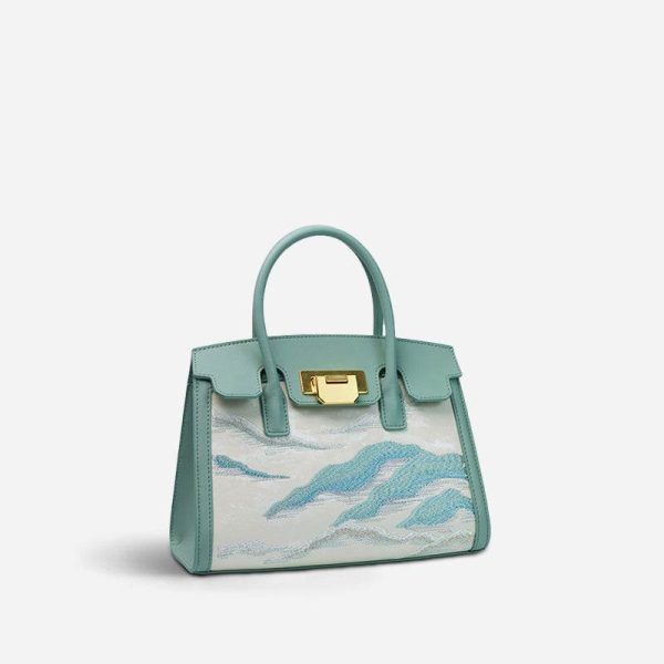 Ostrich Print Box Clutch - Image 3