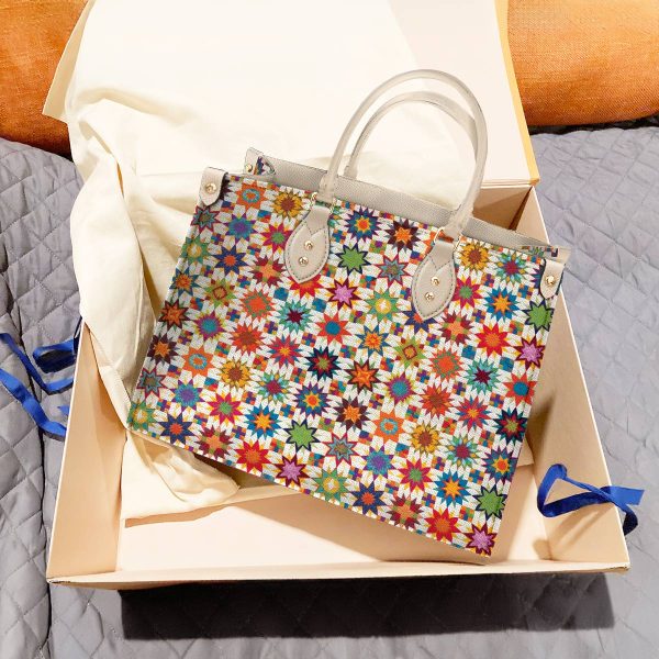 Suede Patchwork Shoulder Satchel - Image 4