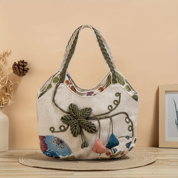 Denim Quilted Frame Tote - Image 4