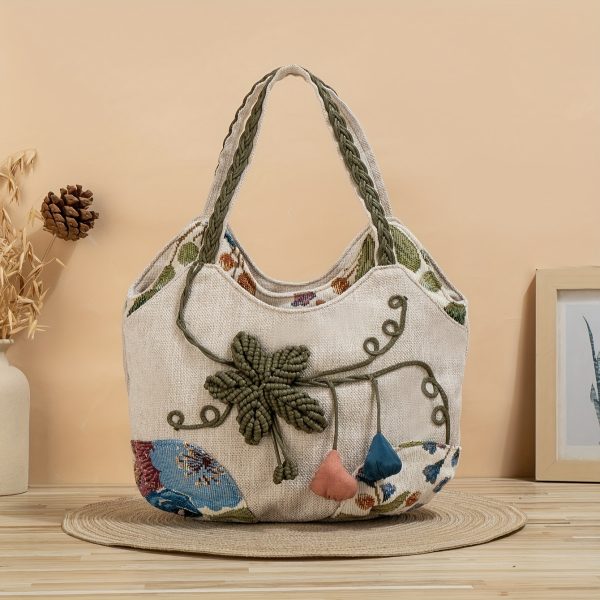 Denim Quilted Frame Tote