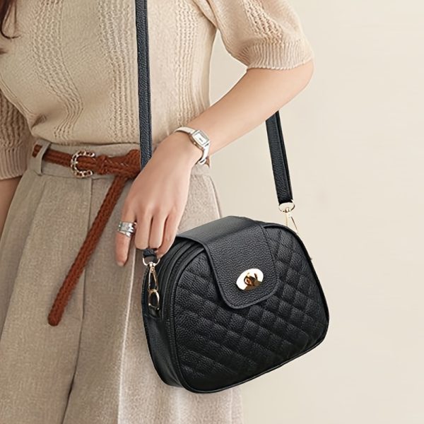 Quilted Velvet Mini Box Bag - Image 4