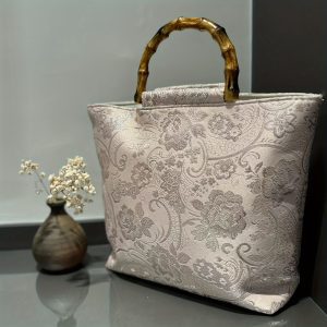 Denim Quilted Bucket Tote