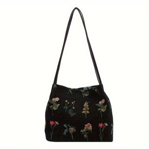 Embroidered Canvas Crossbody