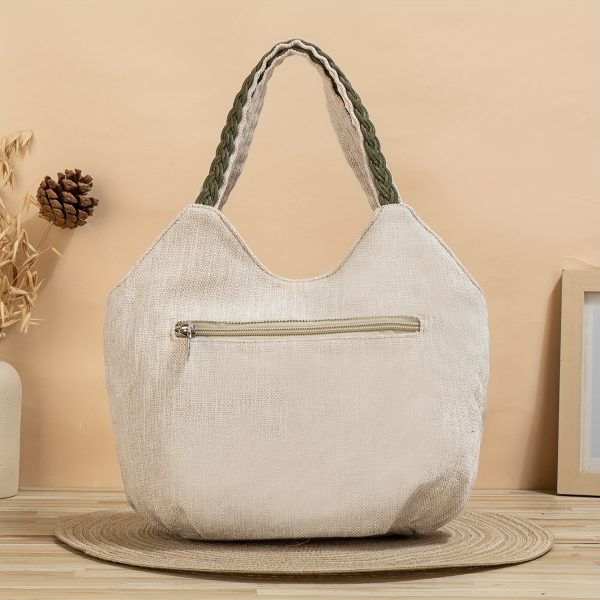 Denim Quilted Frame Tote - Image 3