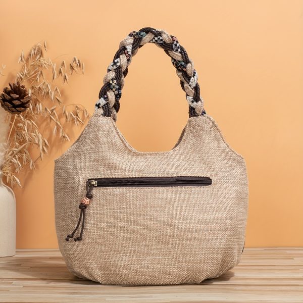 Velvet Quilted Crescent Tote - Image 3