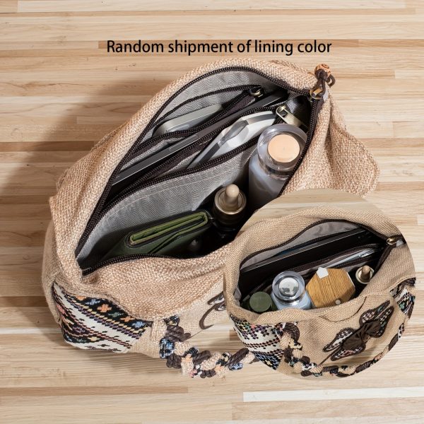 Velvet Quilted Crescent Tote - Image 2