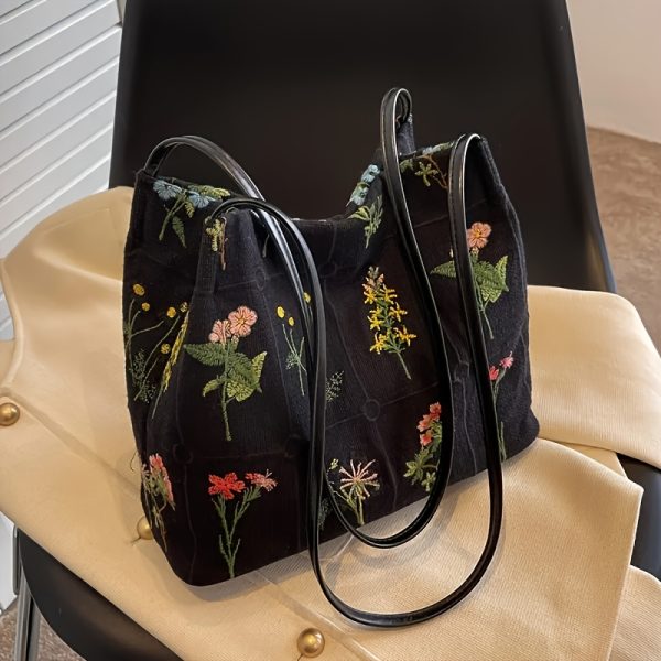 Croc Print Leather Shoulder Tote