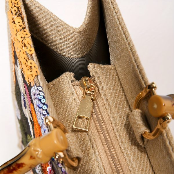 Velvet Beaded Mini Frame Bag - Image 2