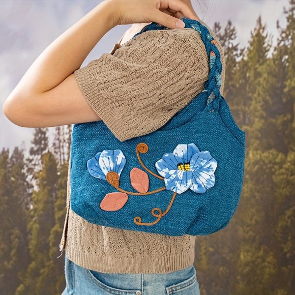 Canvas Oversized Messenger Tote - Image 4