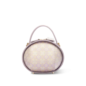 Lavender Song Brocade Handbag With Ding Sheng Pattern